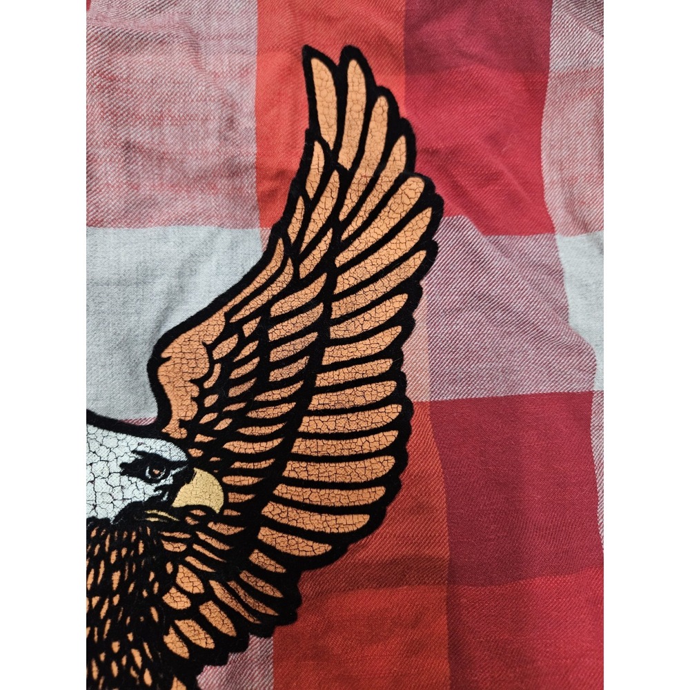 Harley-Davidson Women's Plaid Flannel Shirt - Screamin' Eagle Back (Size M) - Picture 11 of 16